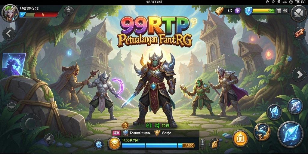 Screenshot 99RTP menampilkan aksi pertarungan seru dalam dunia RPG.