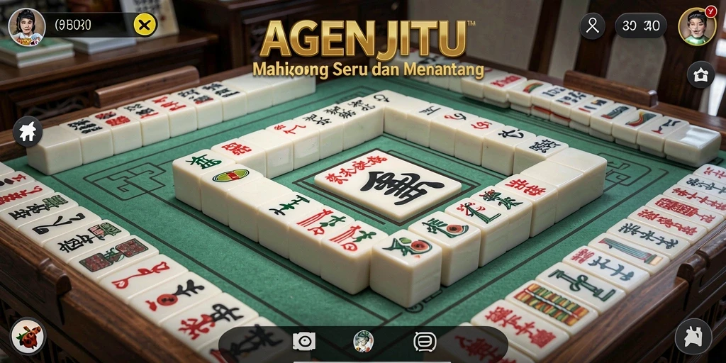 Tampilan gameplay AGENJITU menampilkan aksi seru Mahjong yang mendebarkan.