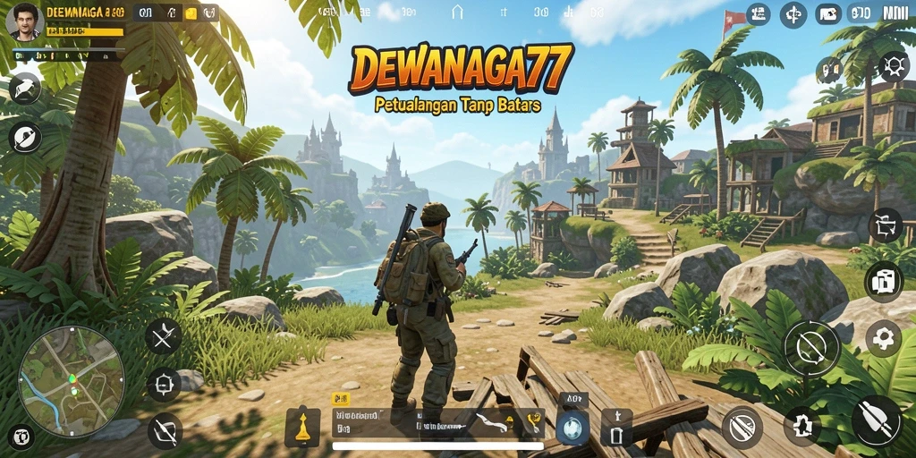 Tampilan gameplay Open World yang menakjubkan di DEWANAGA77.