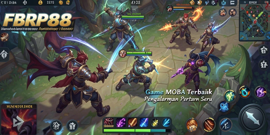 Screenshot FBRP88 menampilkan aksi seru dalam pertandingan MOBA.