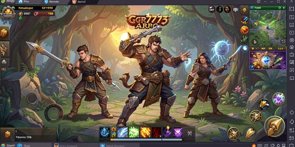 Screenshot GGR7777 menampilkan aksi pertempuran seru dan grafik menawan.