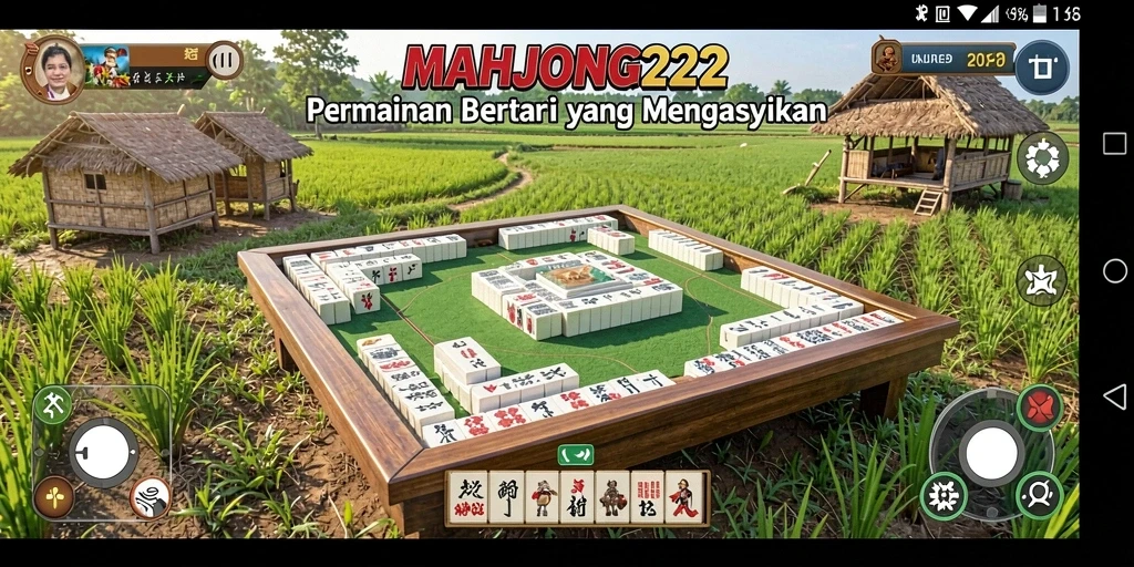 Screenshot gameplay <strong>MAHJONG222</strong> yang menggambarkan aktivitas bertani yang seru.