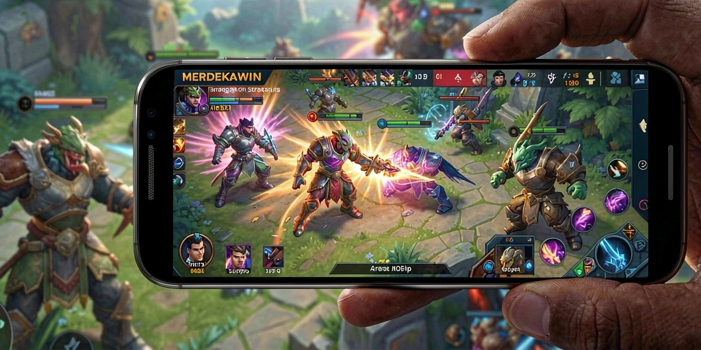 Tangkapan layar gameplay <strong>MERDEKAWIN</strong> menunjukkan aksi pertempuran yang mendebarkan.