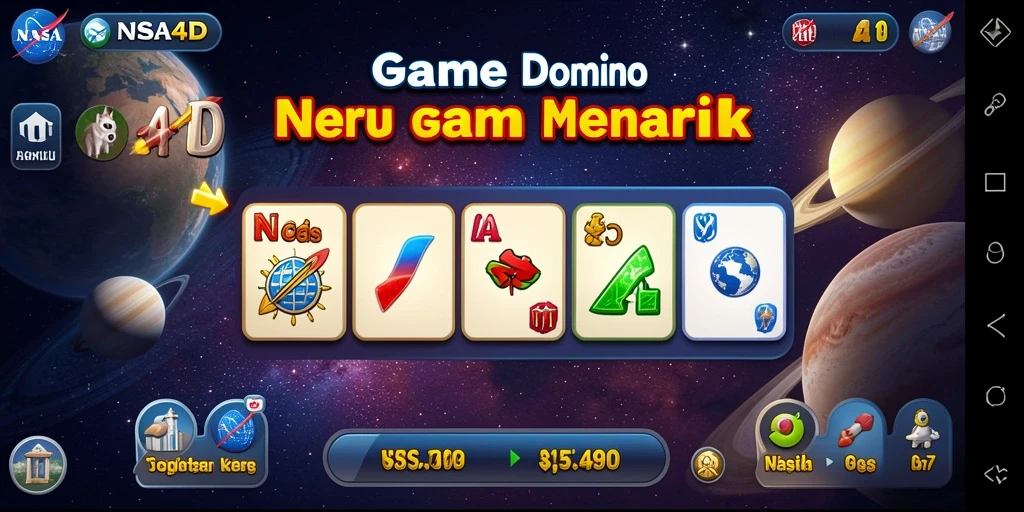 Tampilan gameplay seru dari game Domino NASA4D.
