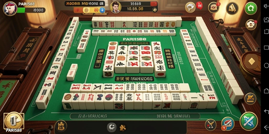 Tampilan gameplay Mahjong yang menarik dan penuh tantangan.