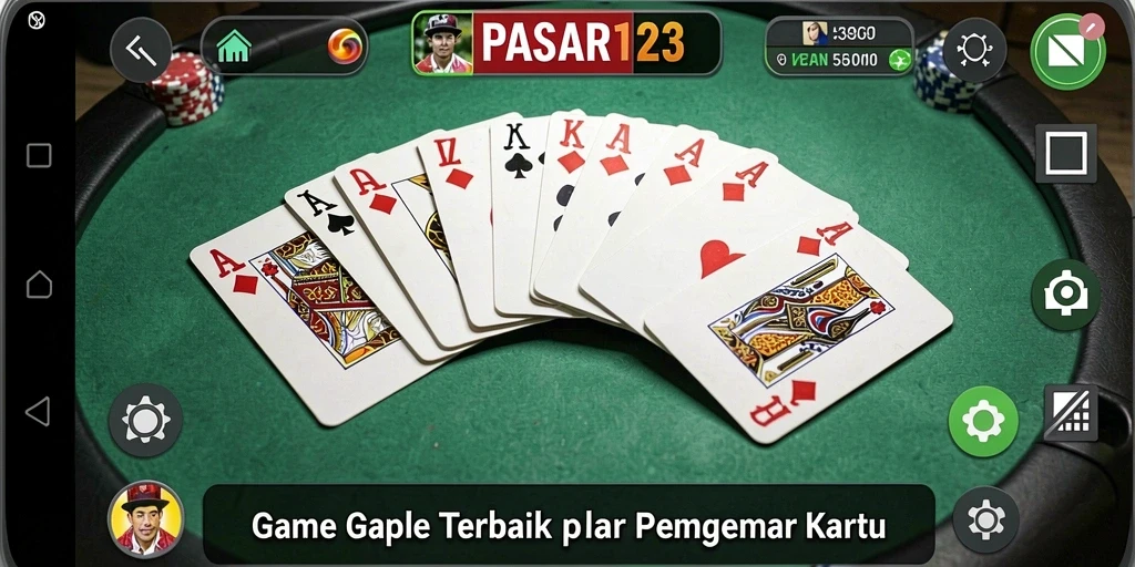 Screenshot gameplay PASAR123 dengan aksi seru Gaple.