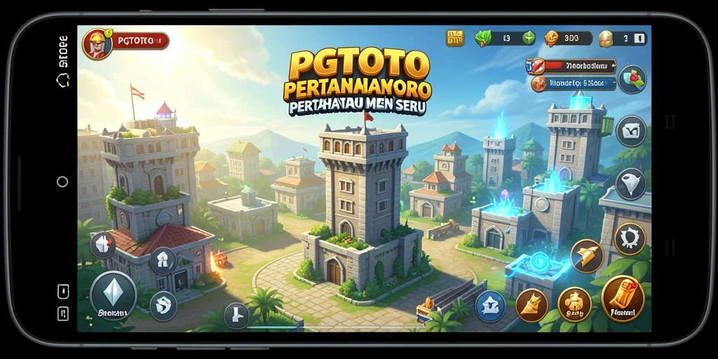 Screenshot gameplay PGTOTO menampilkan strategi Tower Defense yang seru.
