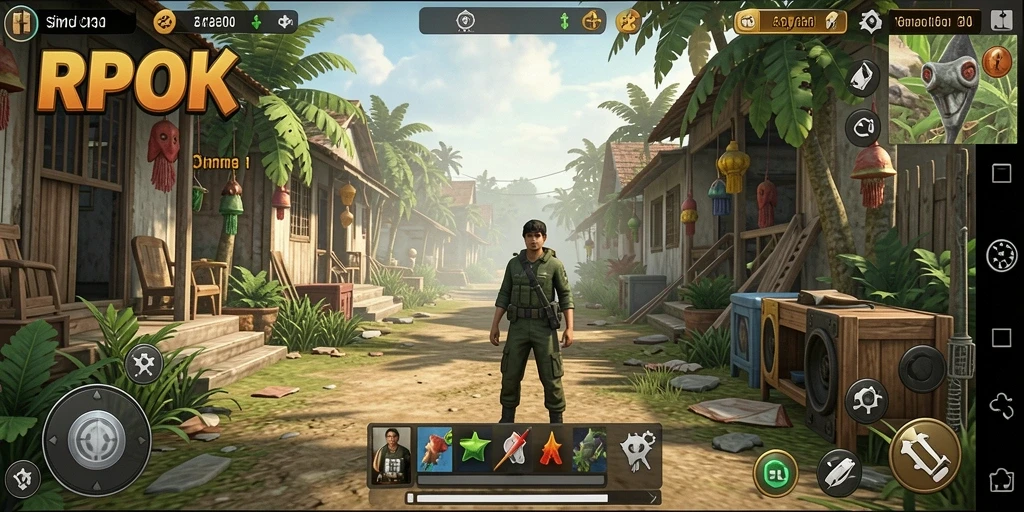 Tangkapan layar utama RPOK menampilkan gameplay simulasi kehidupan yang realistis dan menarik.