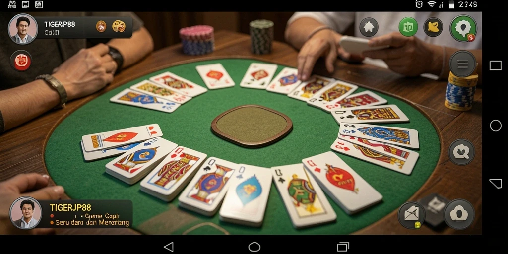 Tampilan gameplay Gaple yang seru dan interaktif.
